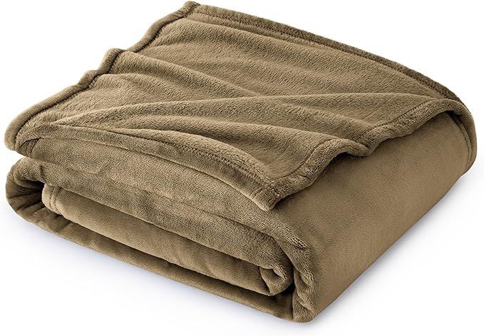 Bedsure Fleece Blanket Twin Blanket Camel - 300GSM Soft Lightweight Plush Cozy Twin Blankets for ... | Amazon (US)
