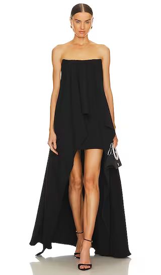 Devina High Low Gown in Black | Revolve Clothing (Global)