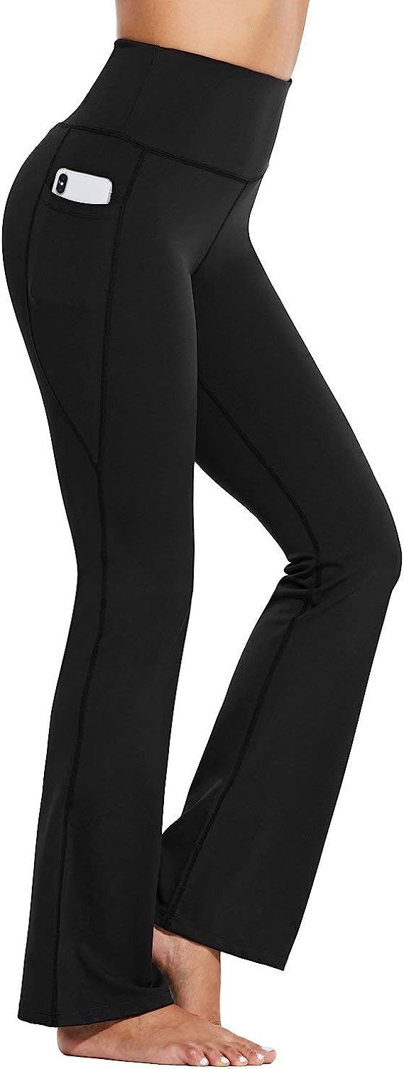 BALEAF 29"/32"/35" Bootcut Yoga Pants for Women High Waisted with Pockets Long Tall Stretch Bootl... | Amazon (US)