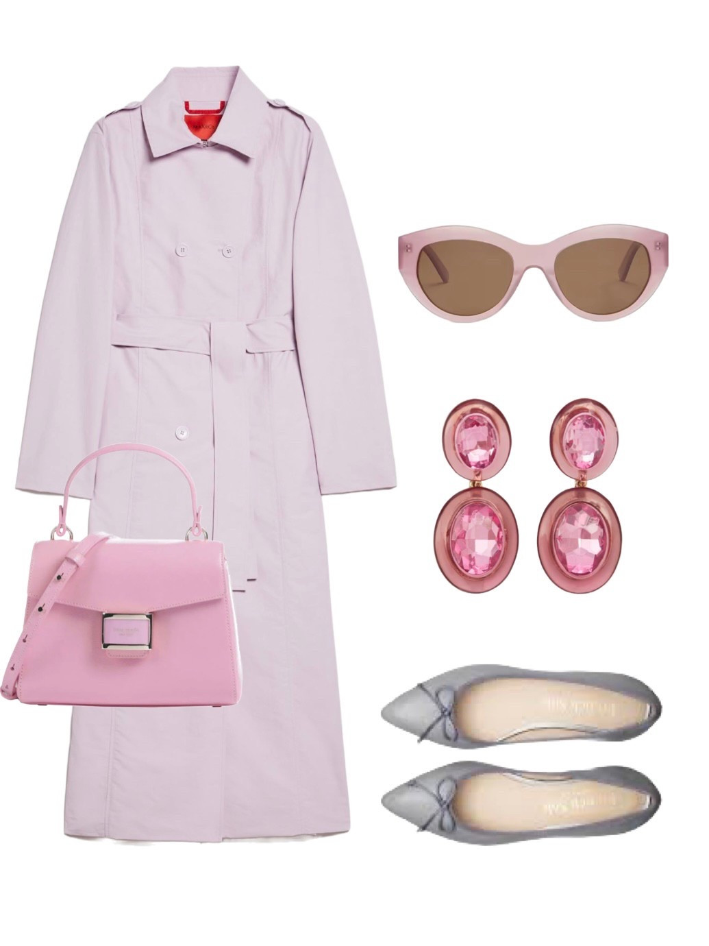 The spring trench never looked cuter thanks to this new SS25 arrival from Max & Co in pretty lilac available from Harrods with free returns.  This is the kind of outfit Audrey Hepburn would have worn in the 1960s - hence my addition of pale pink lipstick. 

Style the trench with Luana pink frame sunglasses and Callie pink crystal drop earrings from the SS25 collection by LK Bennett (discount code 👇🏻 below), the Grey Leather Penelope Pointed Ballerina Flats by French Sole and adorable Pink Leather Katy Top Handle Bag by Kate Spade both available from outlet website Brand Alley. 

Use my 15% discount code REBECCALIPKINAUTHOR15 on all full price styles at LK Bennett 

#LTKspring #LTKuk #LTKeurope