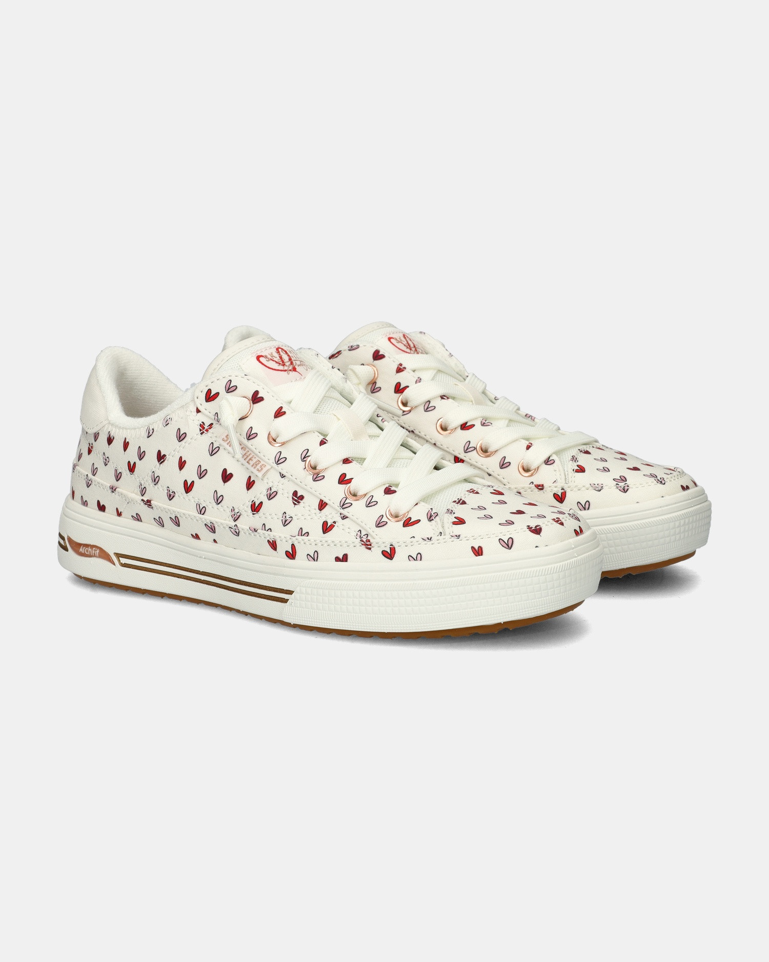 Skechers Arch Fit Arcade Love on Top - Instapschoenen voor dames - Multi | Nelson Schoenen NL