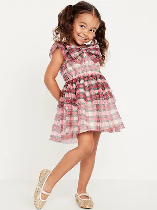 Flutter-Sleeve Tulle Tiered Dress for Toddler Girls | Old Navy (CA)