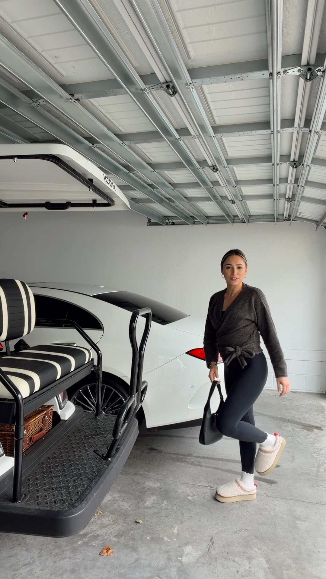 Cute little errands outfit! I got this Amazon wrap sweater a week ago and love it!! Socks and platform Ugg inspired slipper shoes are also Amazon finds. And my Gucci inspired bag! 

#LTKdayinmylife #LTKHoliday #LTKGiftGuide