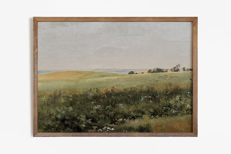 Spring Landscape Painting | Vintage Print | Farmhouse PRINTABLE #439 | Etsy (US)