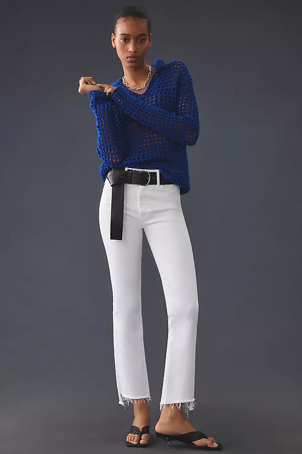 MOTHER The Insider Crop Step Fray Jeans | Anthropologie (US)