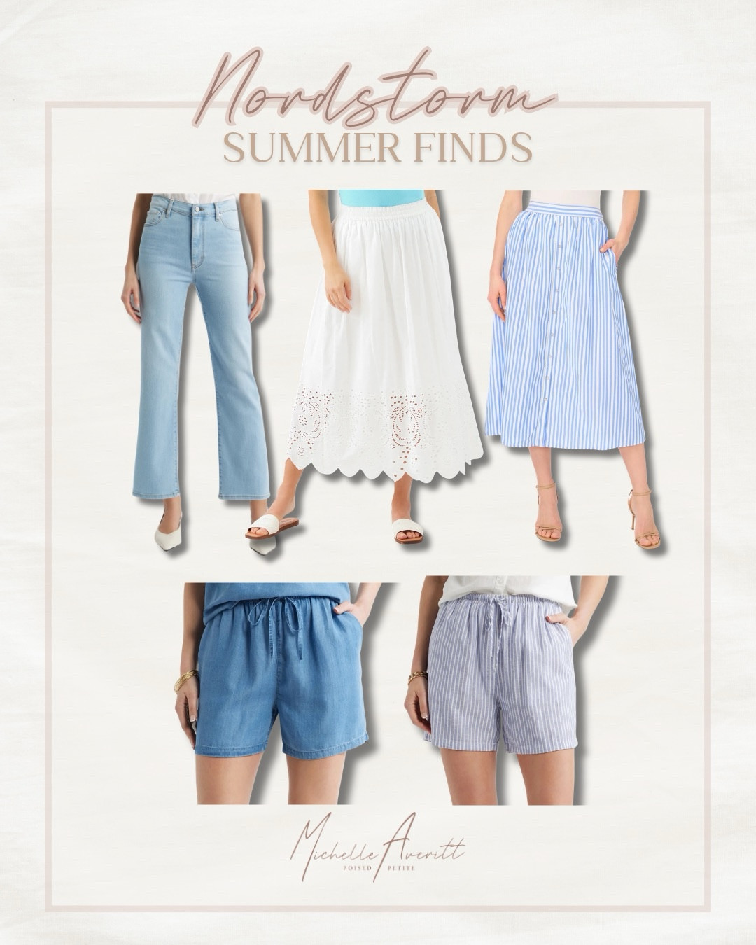 It’s about time to switch to your summer wardrobe. These are my favorite summer finds from Nordstrom!

Lightweight, maxi skirts are perfect to stay cool and stylish. I love both of the shorts for a chic summer look. A staple pair of light wash jeans are perfect for the season. 

Summer outfits, petite fashion, summer style

#LTKSeasonal #LTKPetite #LTKOver40