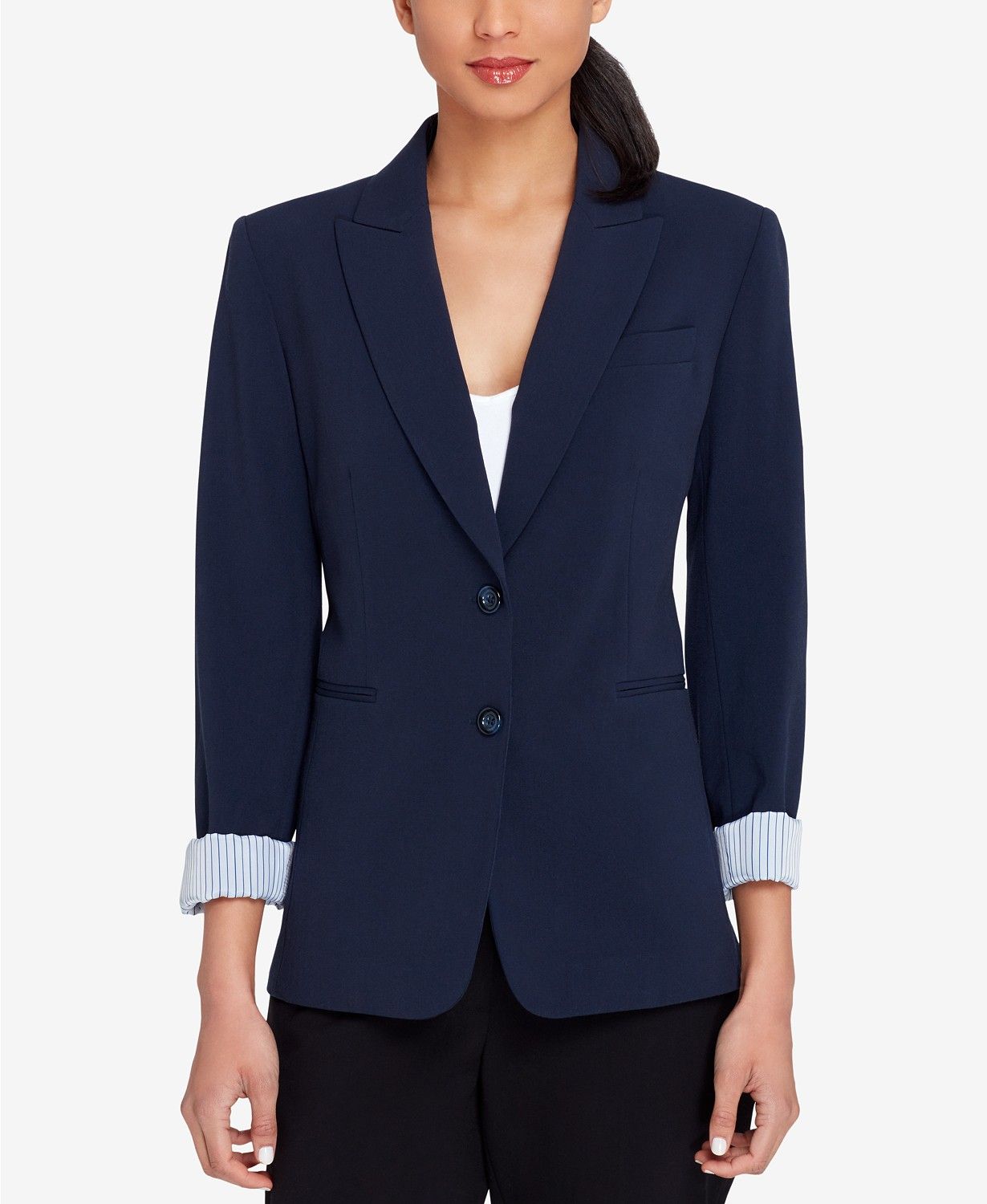 Tahari ASL Two-Button Peak-Collar Blazer & Reviews - Jackets & Blazers - Women - Macy's | Macys (US)