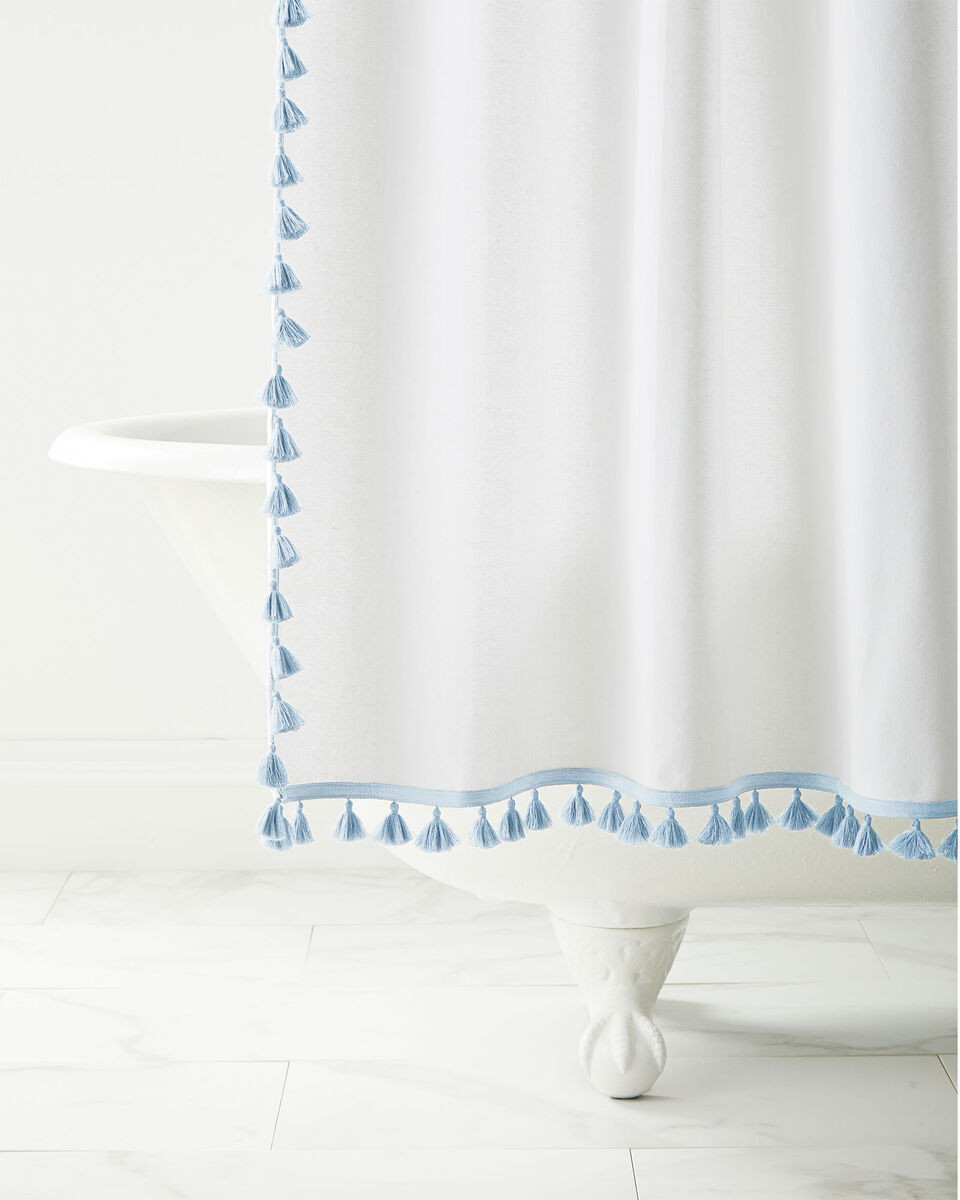 French Tassel Shower Curtain | Serena and Lily