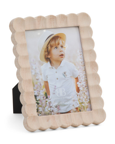 5x7 Ruffled Wood Picture Frame | TJ Maxx
