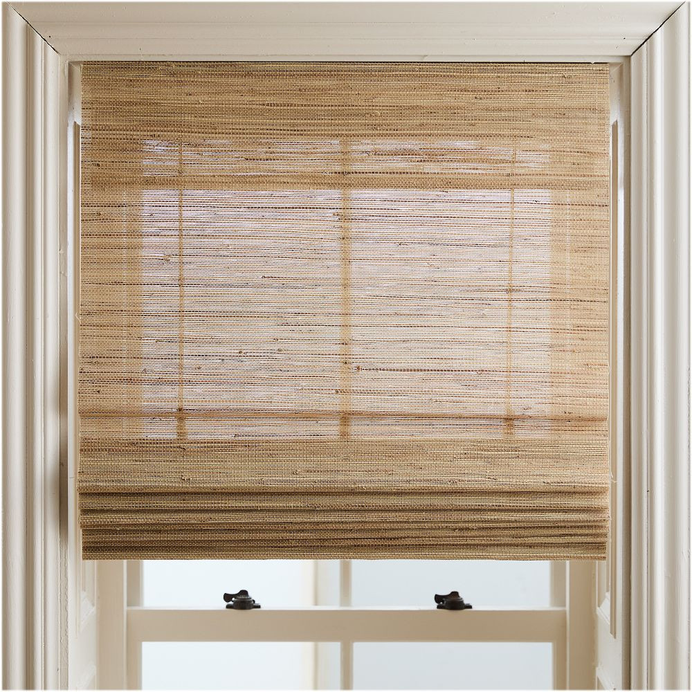 Custom Natural Luxe Unlined Roman Shade | West Elm (US)