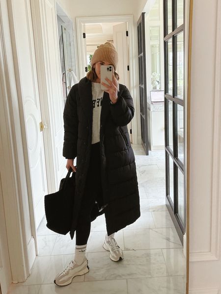 Todays outfit. My long puffer coat is on sale! Fits tts 