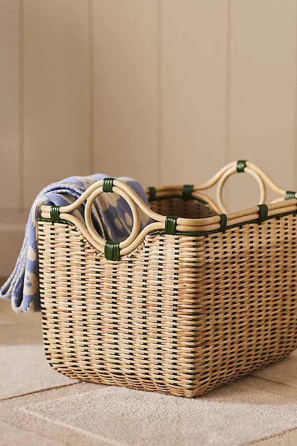 Round-Handled Rectangular Basket | Anthropologie (US)