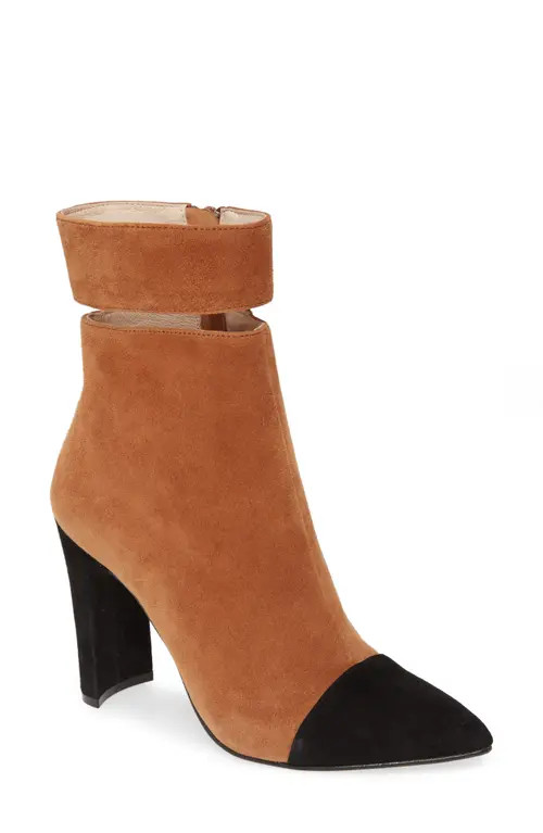 42 Gold Kiki Pointed Toe Bootie in Chestnut Suede at Nordstrom, Size 9 | Nordstrom