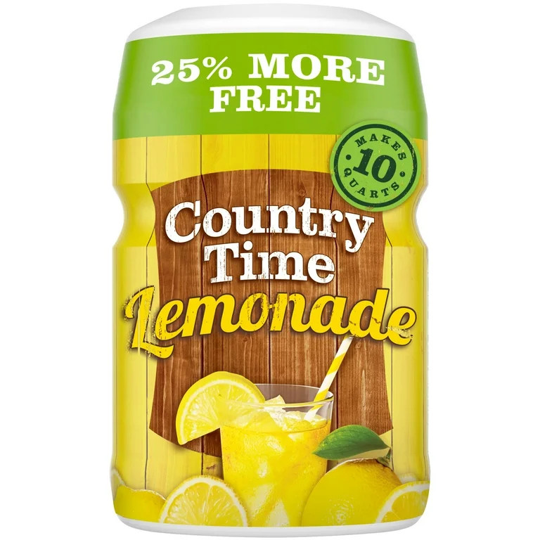 Country Time Lemonade Naturally Flavored Powdered Drink Mix, 23.9 oz Canister | Walmart (US)