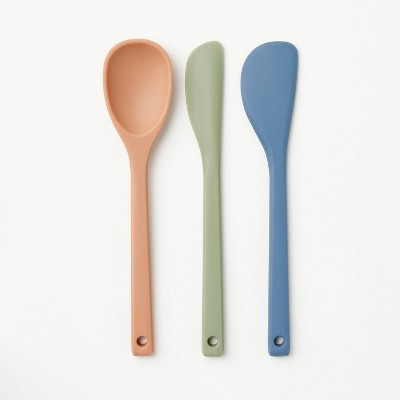 3pk Silicone Mini Spatula Set - Figmint™: Multicolored Kitchen Utensil Set, Dishwasher-Safe, Adult Use | Target