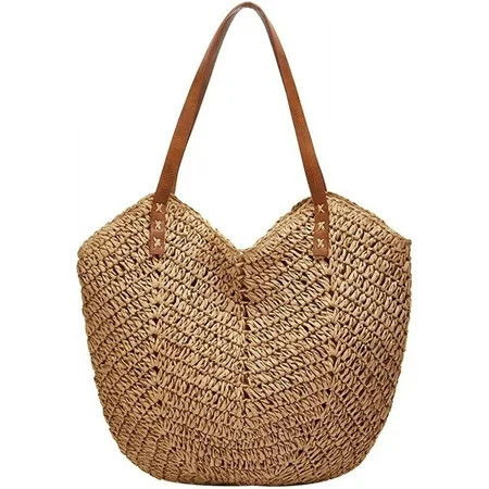 Straw Bags for Women - Summer Beach Woven Tote Hobo Handbag Casual Straw Shoulder Bags for Travel Vacation | Walmart (US)