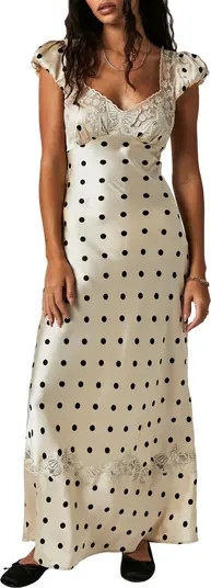 Free People Butterfly Babe Polka Dot Cutout Maxi Dress | Nordstrom | Nordstrom
