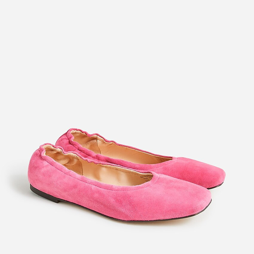 Anya scrunchie ballet flats in suede | J. Crew US