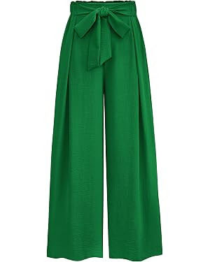 PRETTYGARDEN Women's Wide Leg Work Pants Business Casual High Waisted Loose Palazzo Trouser Summe... | Amazon (US)