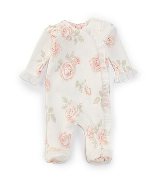 Edgehill Collection Baby Girls Premiee-9 Months Floral Ruffle-Detailed Footie Coverall | Dillard'... | Dillard's