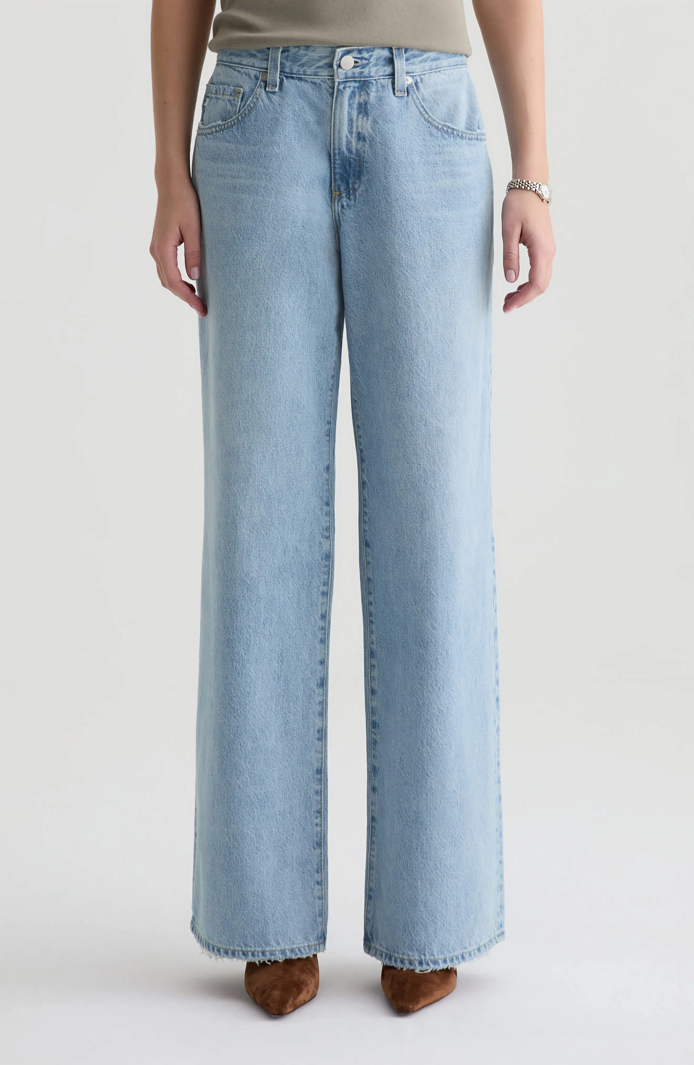 AG Adria Low Rise Baggy Wide Leg Jeans (Women) | Nordstrom | Nordstrom