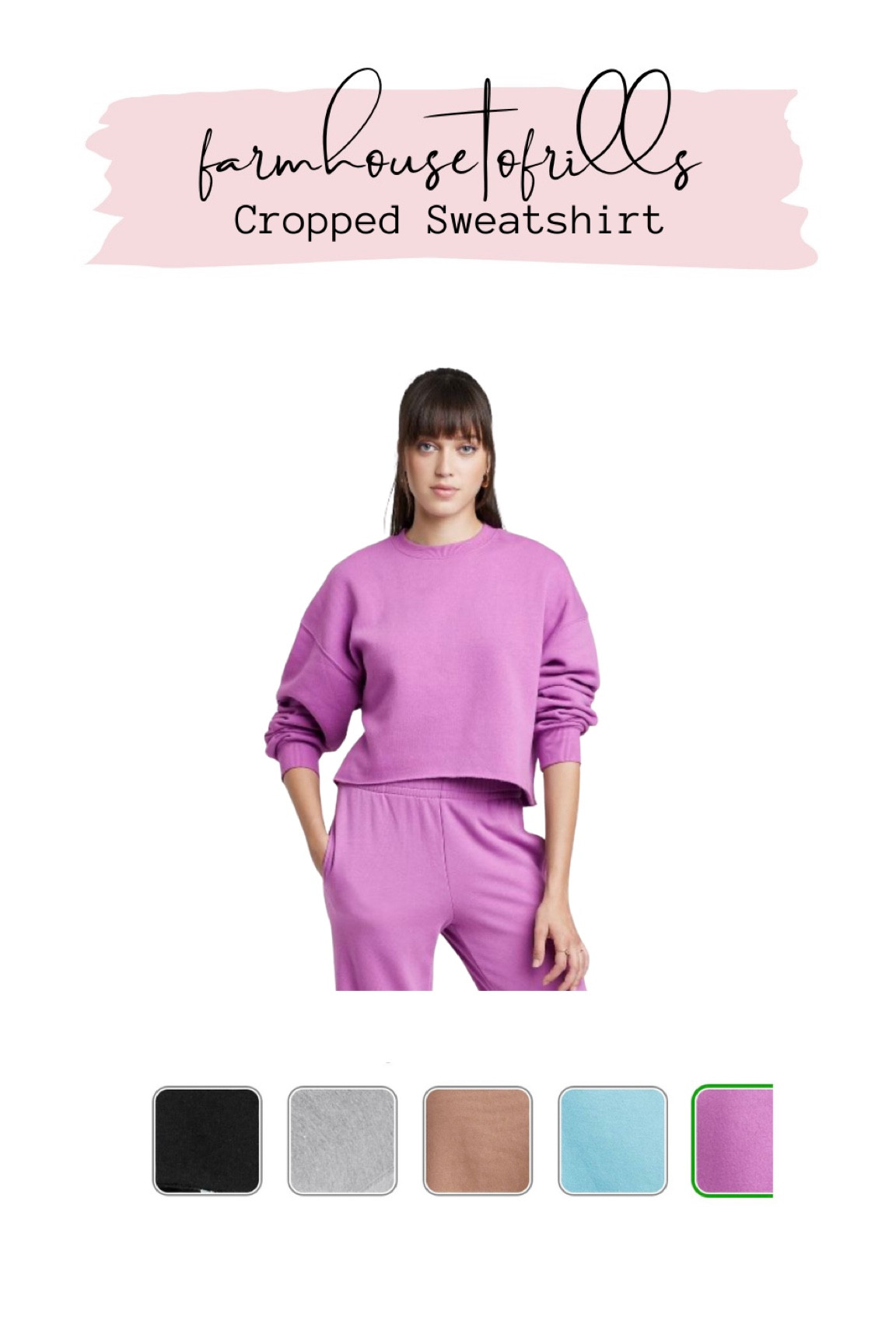 $18 cropped sweatshirt! 

#LTKunder50 #LTKstyletip