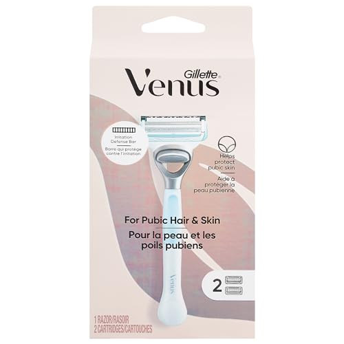 Gillette Venus Intimate Grooming Razors for Women, Bikini Razors for Women, 1 Venus Razor Bikini Trimmer, 2 Razor Blade Refills, Pink, (Package May Vary) | Amazon (US)