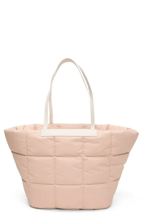 VeeCollective Porter Basque Quilted Recycled Nylon Tote in Cameo Rose Pnk at Nordstrom | Nordstrom