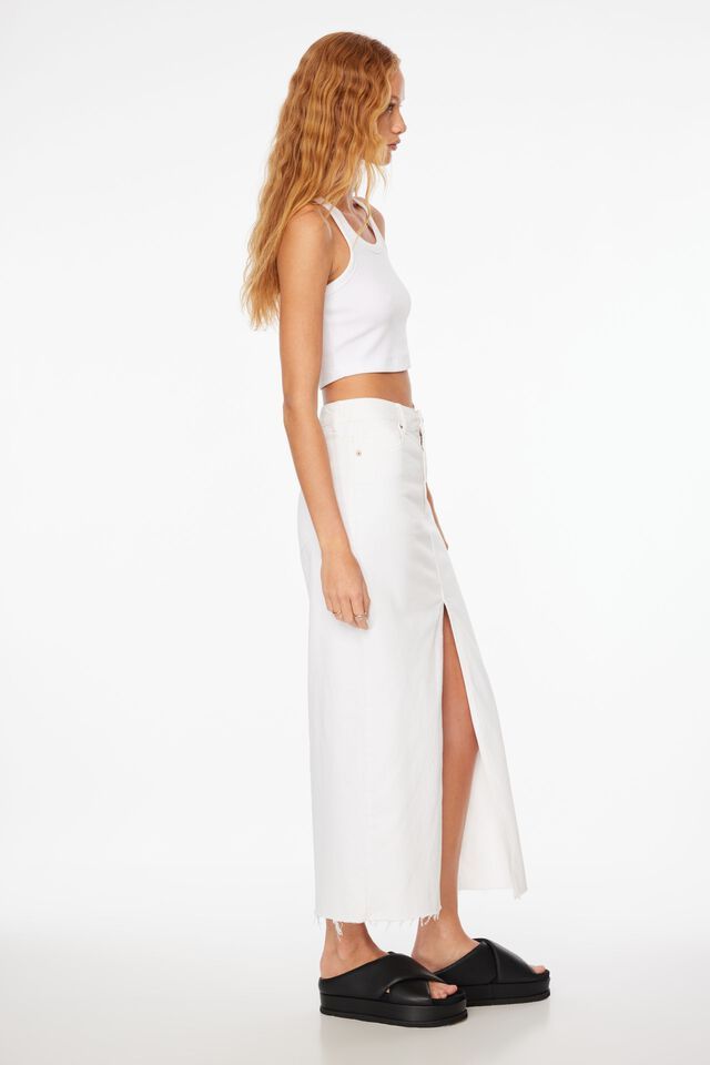 FEEL CONFIDENT IN:Denim Maxi Skirt$59.95 | Dynamite Clothing