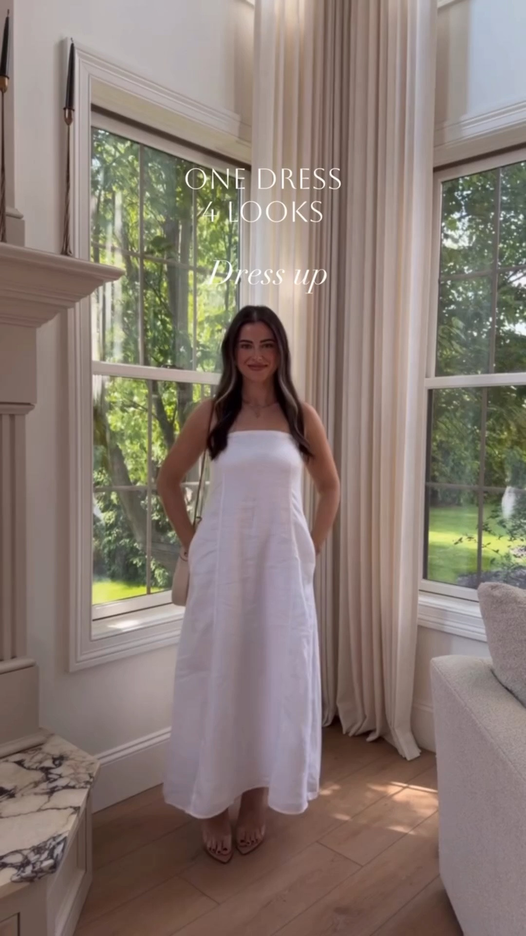 The only linen dress you need for this summer from @onequince 

One dress, 4 looks. 

#quincepartner #linendress #summerdress #summeroutfits #momof2 

Use code: new customers use INFG-26HOMEBYXI10 for 10% off