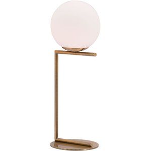 Zuo Belair Metal Round Globe Table Lamp in Brass | Cymax
