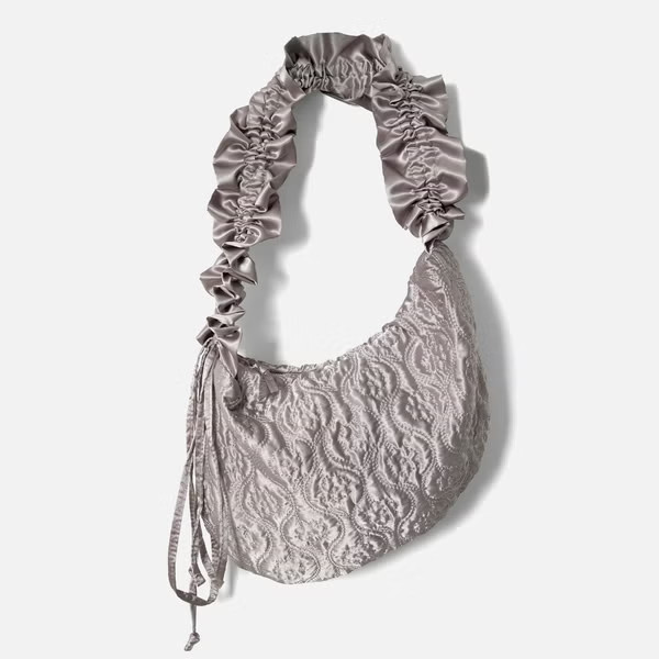 Damson Madder Ruched Satin Kidney Bag | The Hut (Global)