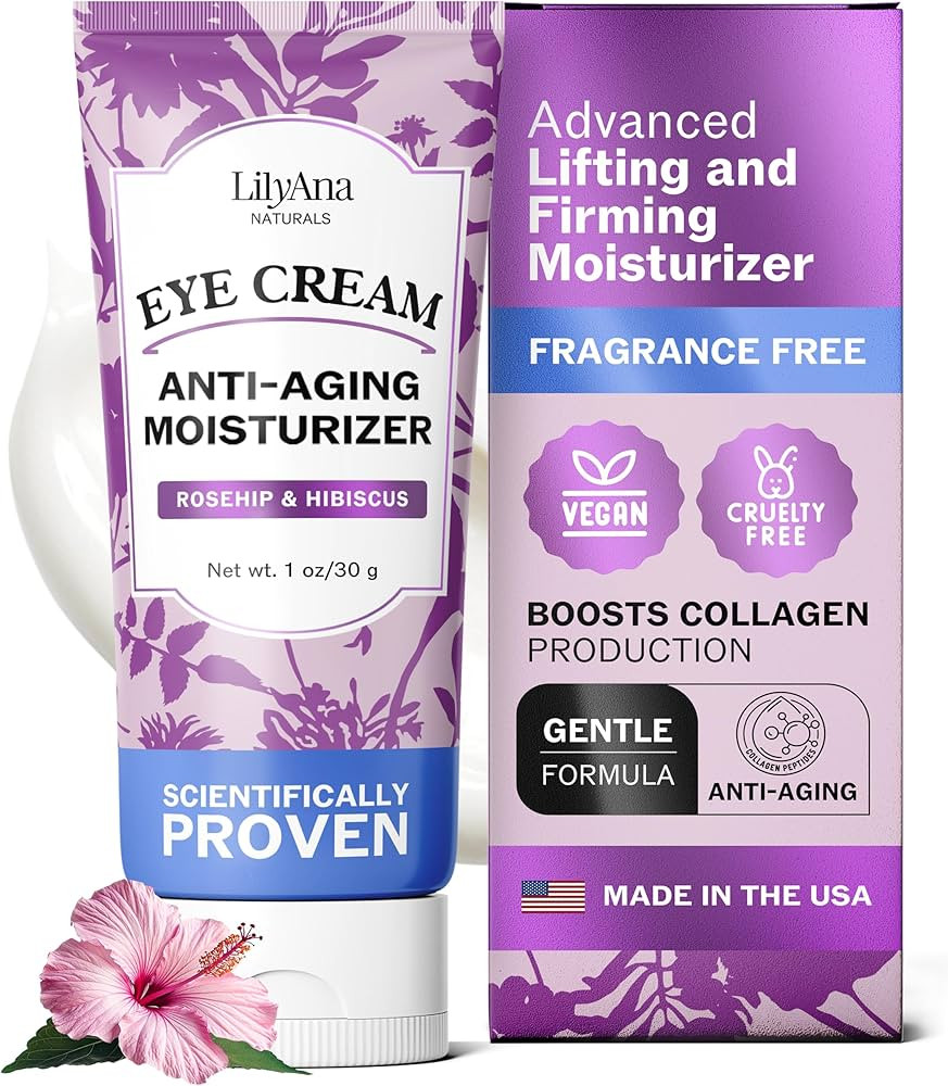 LilyAna Naturals Eye Cream for Dark Circles and Puffiness, Anti Aging Under Eye Cream for Wrinkle... | Amazon (US)