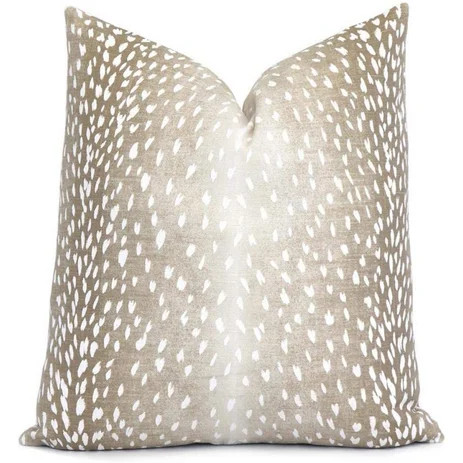 Popeven Antelope Beige Pillow Cover with Zipper Square Euro Sham or Lumbar Pillow Cushion Pillow ... | Walmart (US)