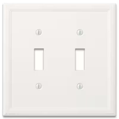 Somerset Collection Somerset 2-Gang Standard Toggle Wall Plate ', Bright White | Lowe's