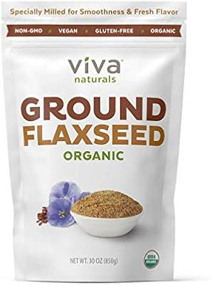 Viva Naturals Organic Ground Flax Seed, 30 oz - Specially Cold-milled Using Proprietary Technolog... | Amazon (US)