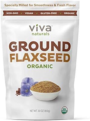 Viva Naturals Organic Ground Flax Seed, 30 oz - Specially Cold-milled Using Proprietary Technolog... | Amazon (US)
