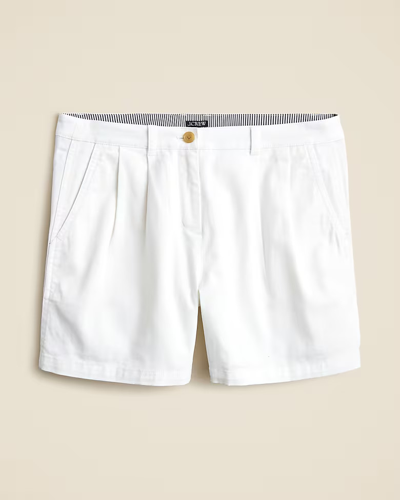 5" pleated heritage chino short | J. Crew US