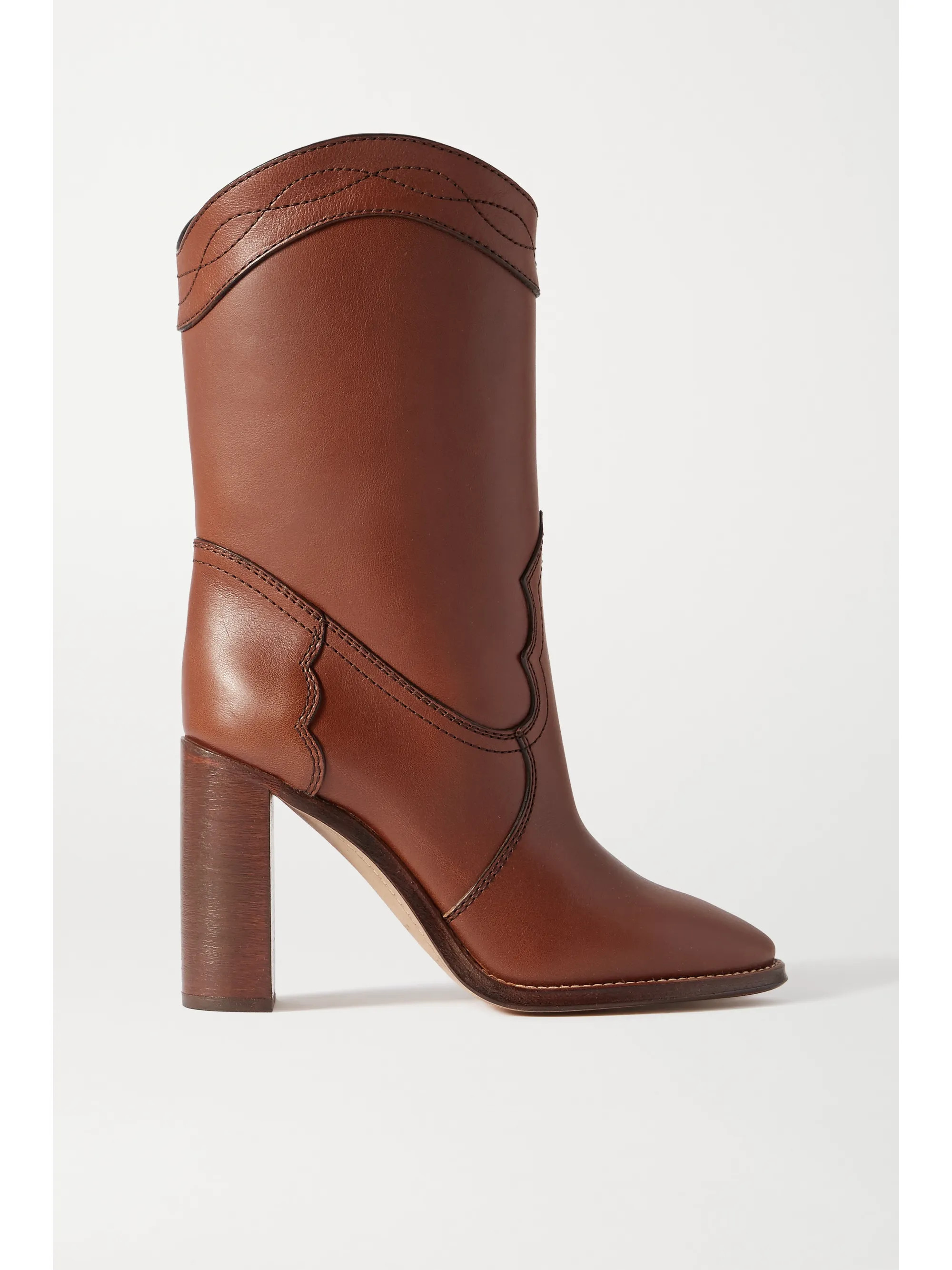 Tan Kate leather ankle boots | SAINT LAURENT | NET-A-PORTER | NET-A-PORTER (US)