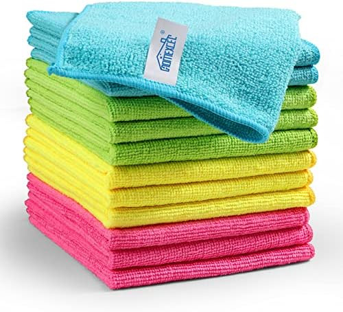 Amazon.com: Microfiber Cleaning Cloth,12 Pack Cleaning Rag,Cleaning Towels with 4 Color Assorted,... | Amazon (US)