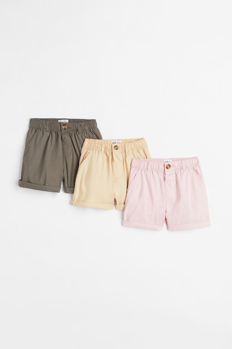 3-pack Cotton Poplin Shorts | H&M (US)