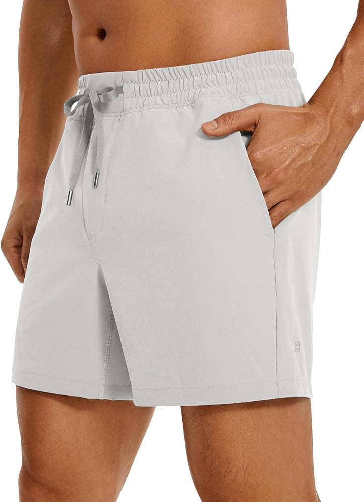 CRZ YOGA Men's Linerless Workout Shorts - 5'' Lightweight Quick Dry for Running Sports Athletic G... | Amazon (US)