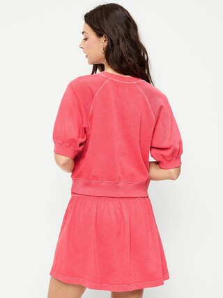 Short-Sleeve Cropped Raglan Sweatshirt | Old Navy (US)