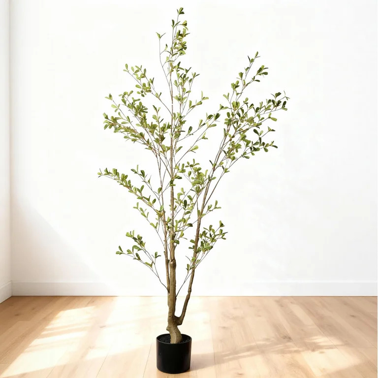 5FT Artificial Olive Tree with Black Plastic Pot, Lifelike Fake Potted Indoor Plant, Faux Tree fo... | Walmart (US)