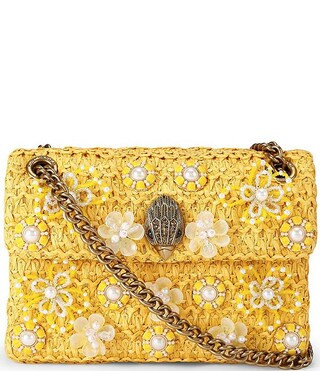 Kurt Geiger London Raffia Flower Embellished Mini Kensington Convertible Crossbody Bag | Dillard'... | Dillard's