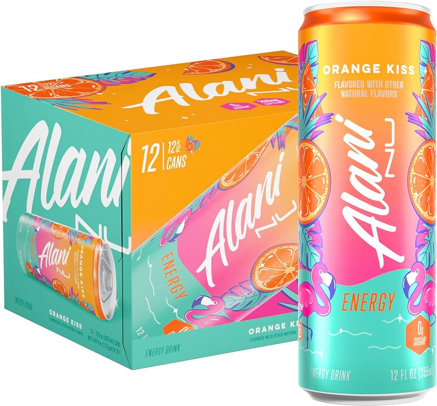 Alani Nu ORANGE KISS Sugar Free Energy Drinks | 12 Pack | Amazon (US)