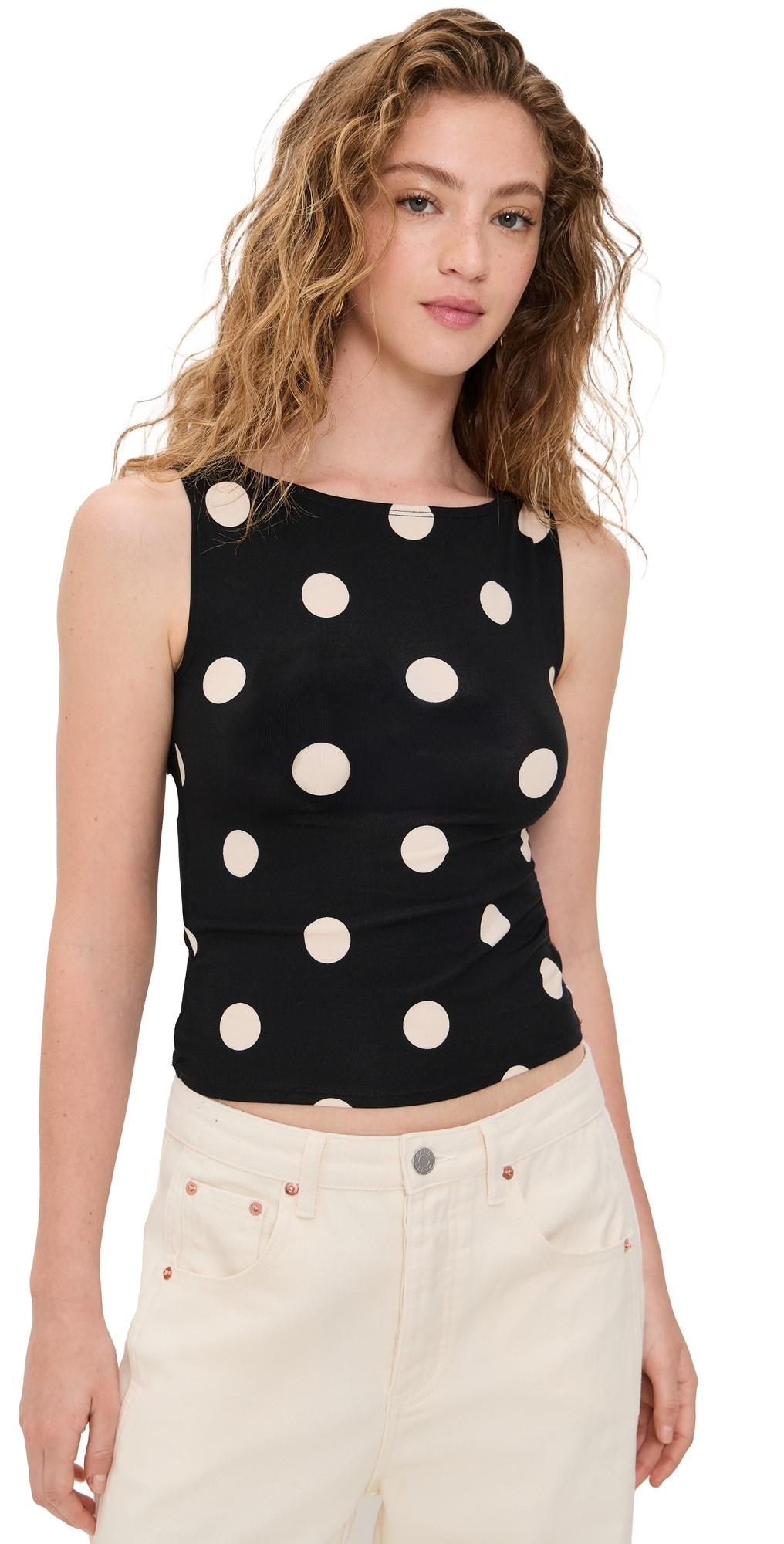 Reformation Dusk Knit Top Moon Dot XS | Shopbop