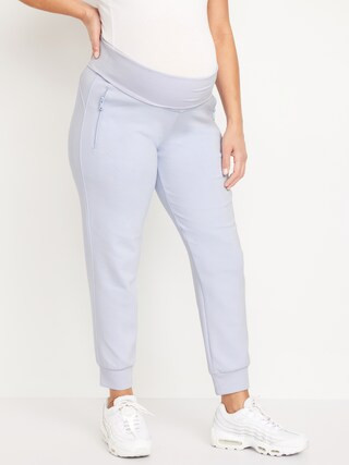 Maternity Dynamic Fleece Rollover Waist Joggers | Old Navy (US)