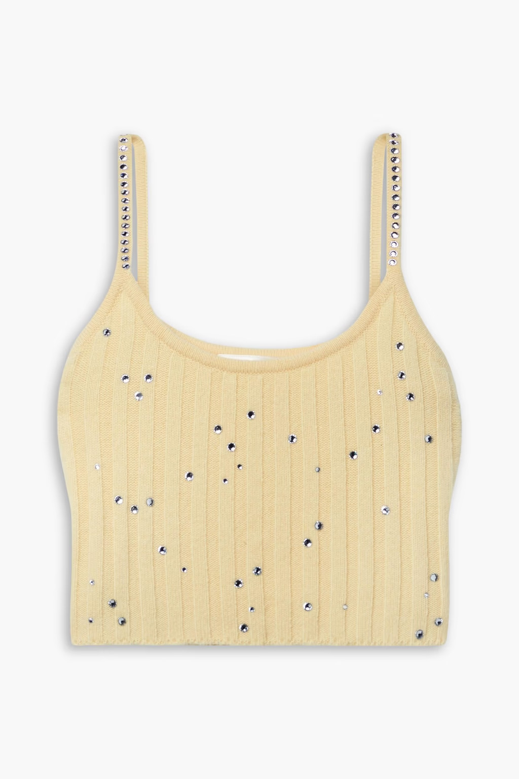 Celmira cropped crystal-embellished ribbed wool and cashmere-blend top | The Outnet (UK and Europe)