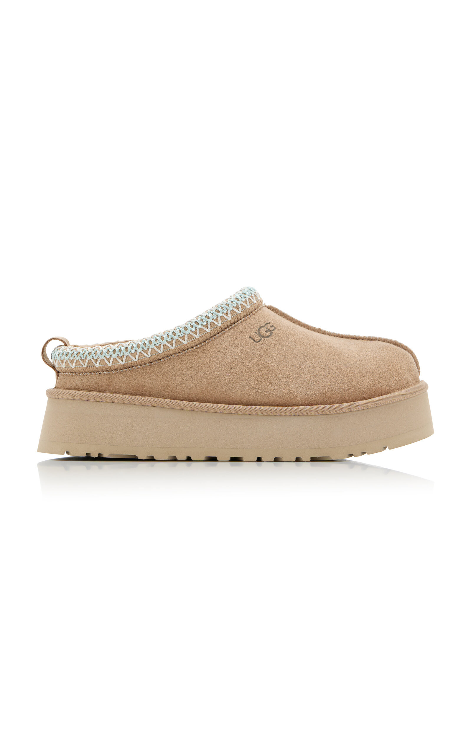 UGG - Tazz Suede Platform Slippers - Neutral - US 10 - Moda Operandi | Moda Operandi (Global)